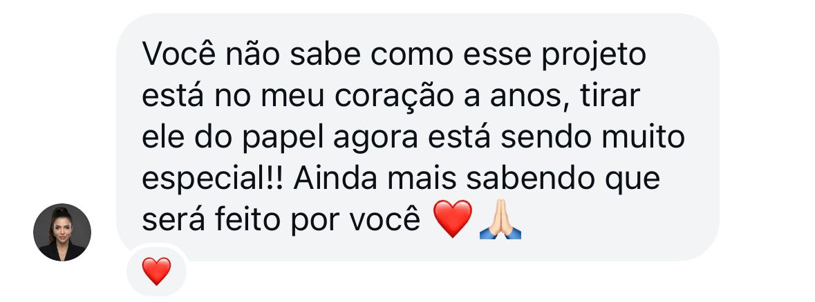 Print mensagem Instagram cliente satisfeita