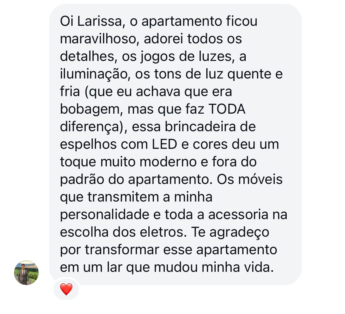 Print mensagem Instagram cliente satisfeita