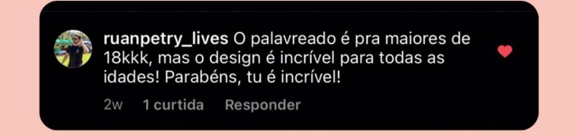 Print mensagem Instagram cliente satisfeita